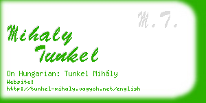 mihaly tunkel business card